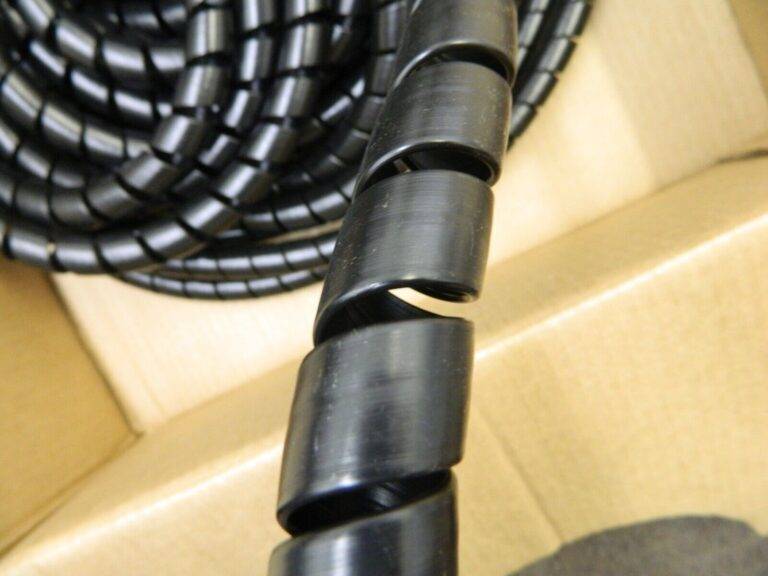 ATLANTEX 0.8″ ID Black Spiral Guard Wrap for Hoses Approx. 100' Long SGW16-30