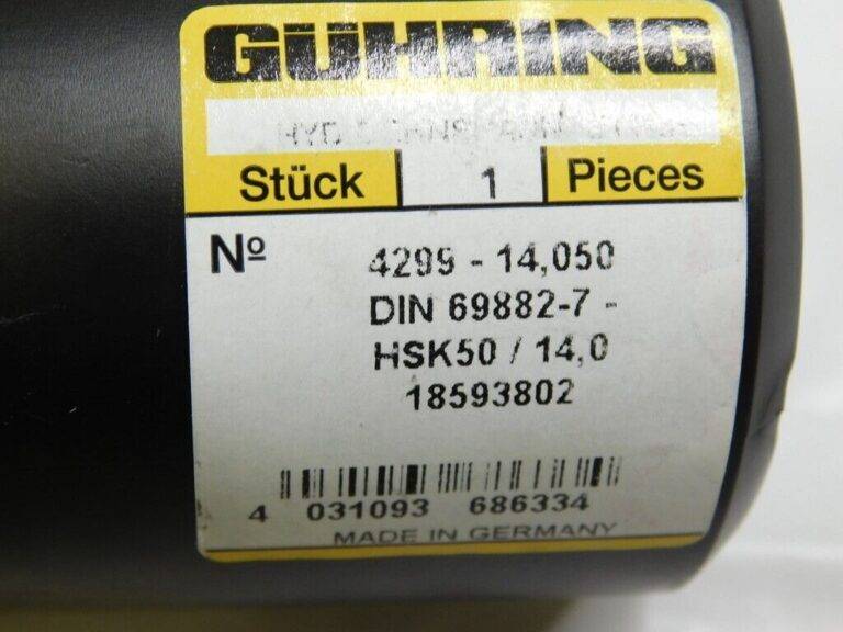 Guhring Hydraulic Tool Chuck HSK50A Taper Shank 14 mm Hole 9042990140500