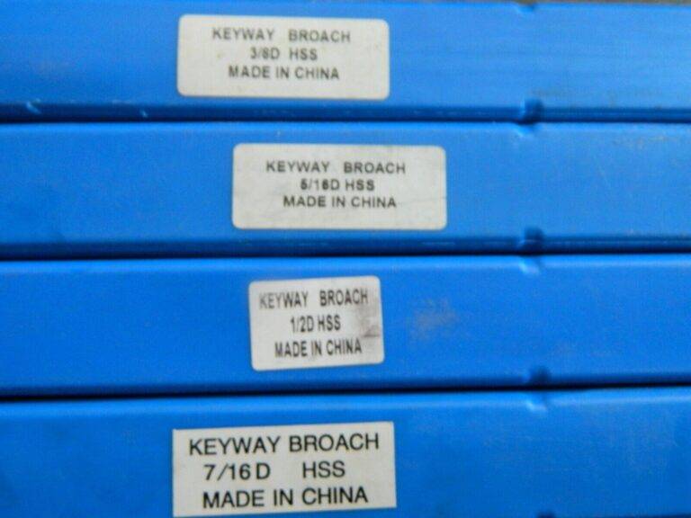 4PC 1/2-D,5/16-D,3/8-D,7/16"-D HSS STANDARD KEYWAY BROACH WITH SHIMS