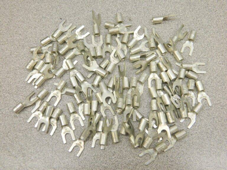 Standard Fork Terminal: Yellow, Non-Insulated, #10 Stud, Crimp Qty 96 C10-10F