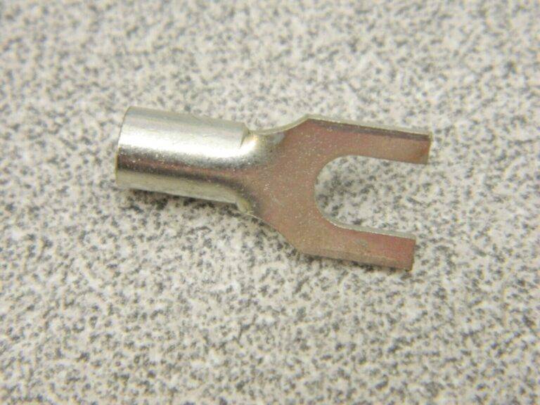 Standard Fork Terminal: Yellow, Non-Insulated, #10 Stud, Crimp Qty 96 C10-10F