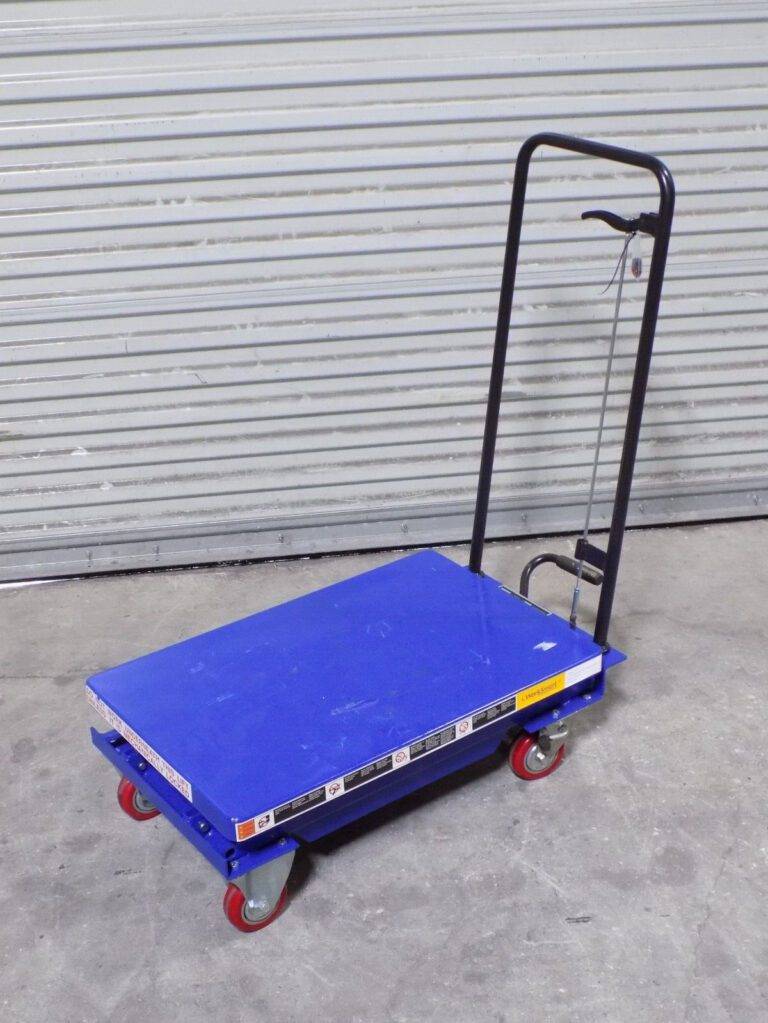WorkSmart Hydraulic Scissor Lift Cart 440 lb Capacity 27 x 17 Platform USED