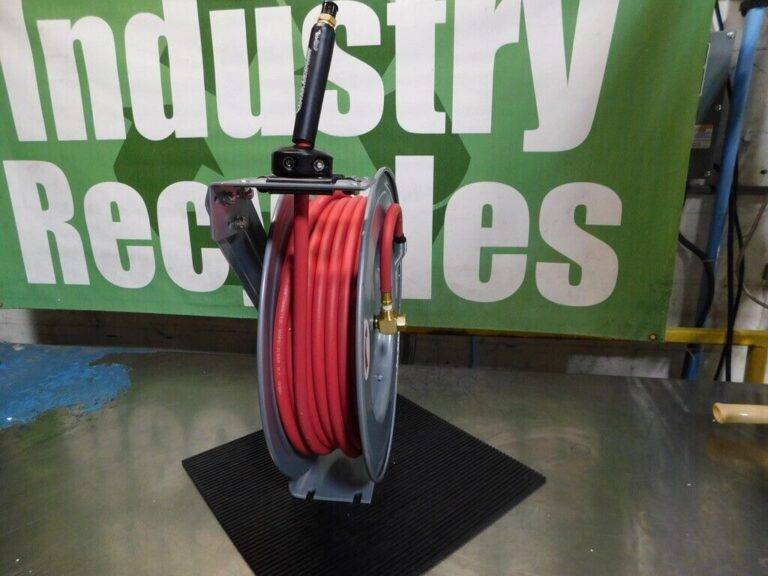 PRO-SOURCE Hose Reel with Hose: 3/8″IDx75' Spring Retractable 2810037510PRO