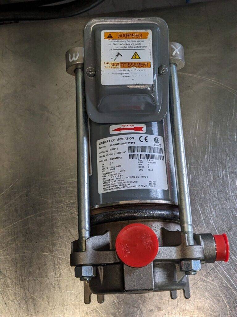 Liebert Pump 1.6 HP 208-230/460v 3 Phase HPI41J ELNPHPI410J121916 Defective