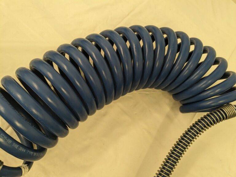 PARKER Coiled & Self Storing Hose: 3/8″ ID, 15' Long, Parker NTA 731512-BLU