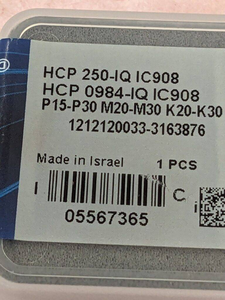 ISCAR HCP 0984-IQ IC908 Carbide Replaceable Tip Drill 5567365