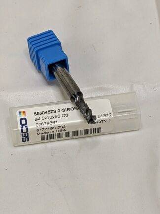SECO Corner Chamfer End Mill: 4.5 mm Dia, 3 FL 02679361