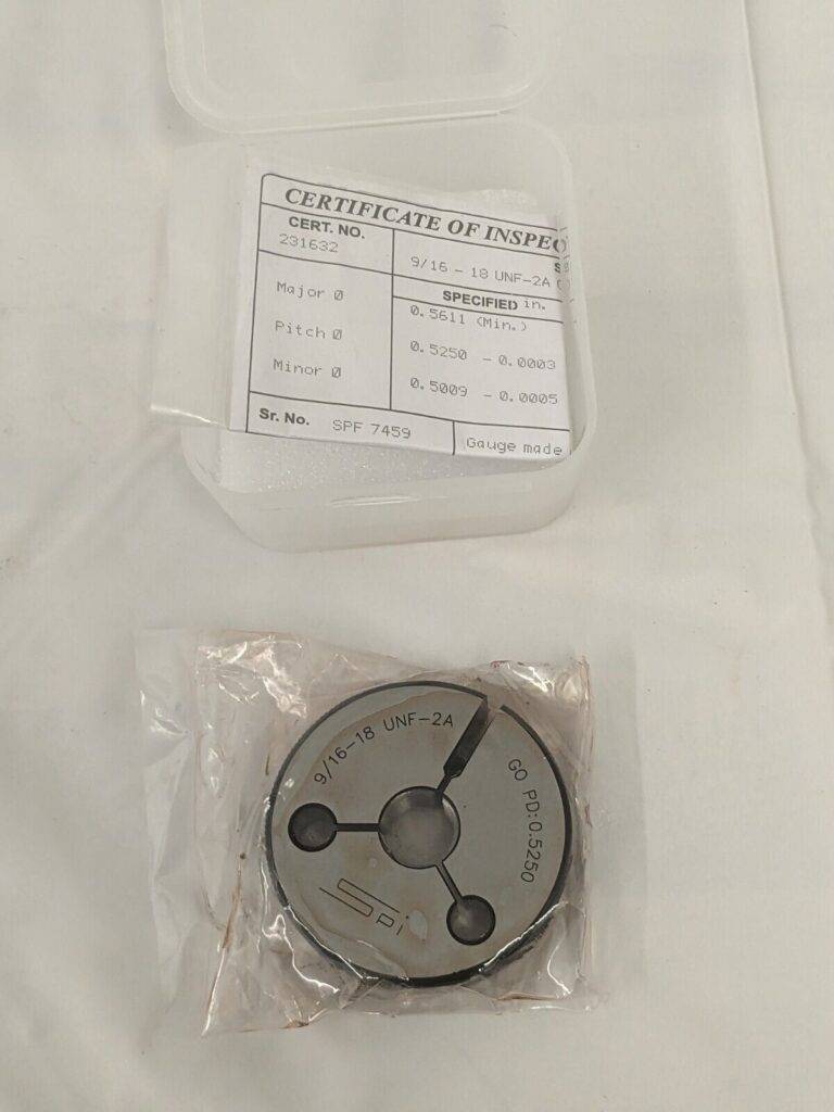 SPI Threaded Ring Gage: 9/16-18 Thread, Class 2A, Go 46553970