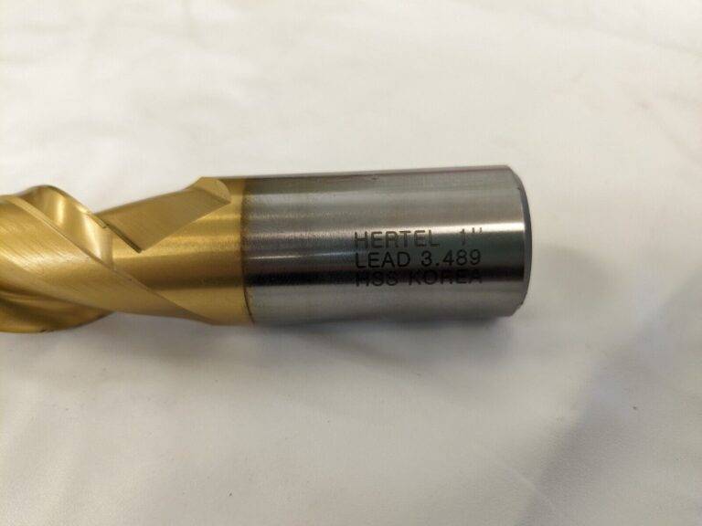 HERTEL Square End Mill: 1″ Dia, 6″ LOC, 2 Fl HSS GH072064