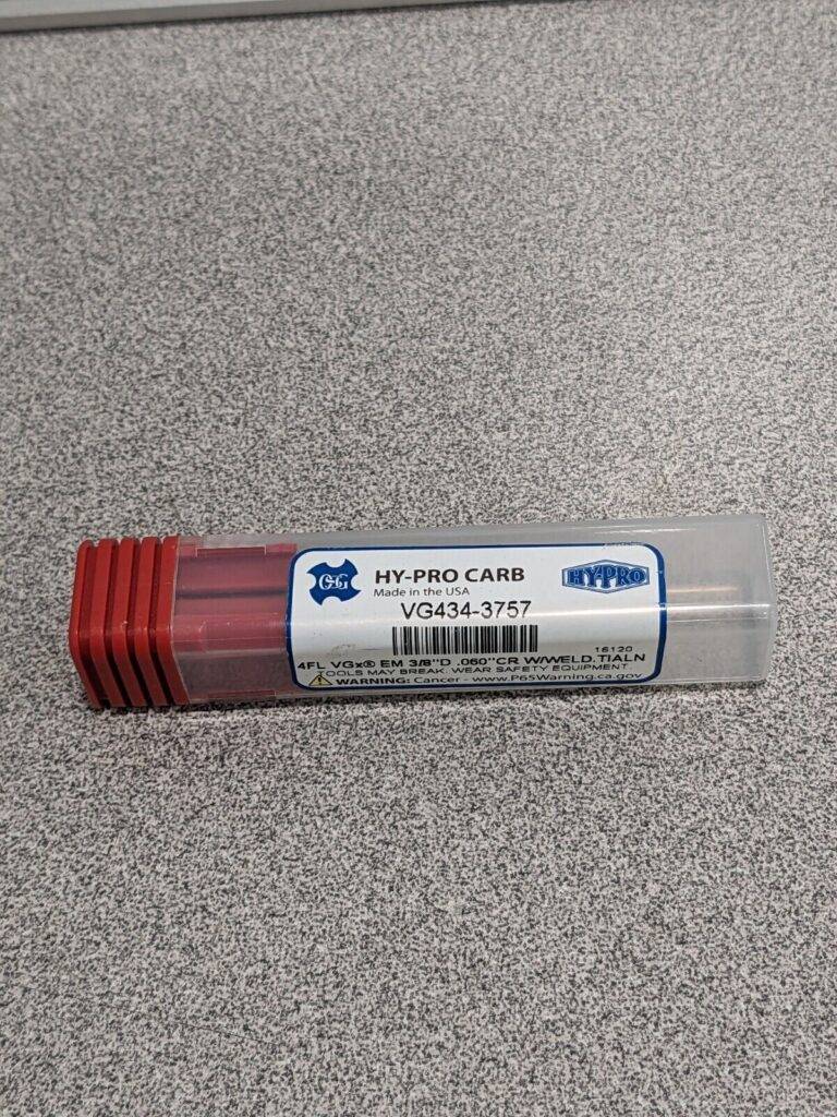 OSG Corner Radius End Mill: 3/8″ Dia, 7/8″ LOC, 4 FL VG434-3757