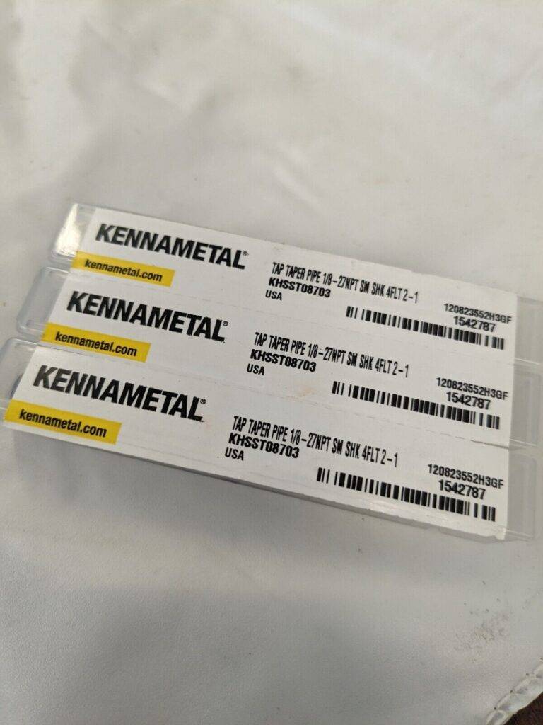 KENNAMETAL Standard Pipe Taps: 1/8-27 3pk 4fl hss 1542787