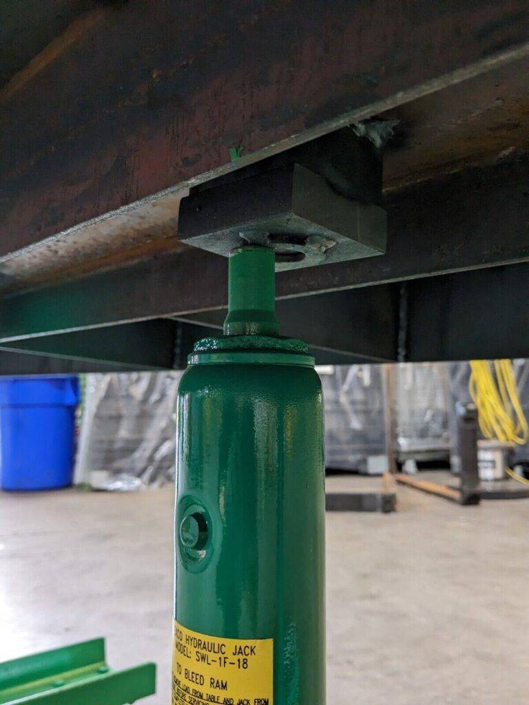Lexco Foot Operated Hydraulic Lift Table 120" x 30" Deck 2000 lb Cap DAMAGED