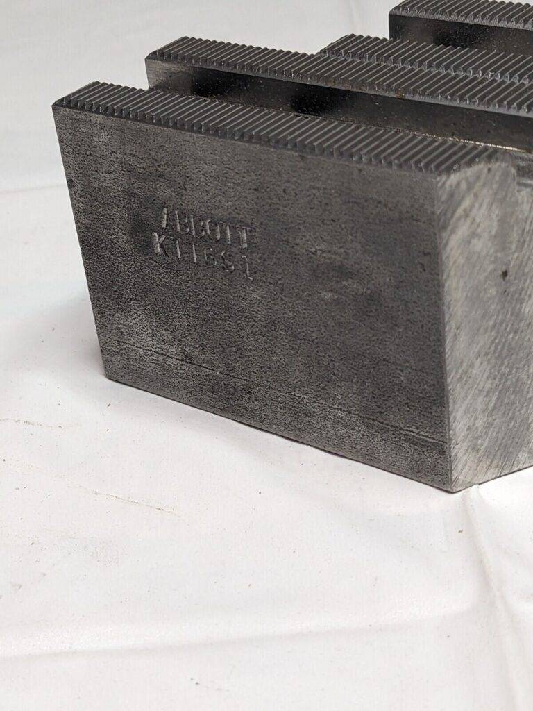 Abbott Soft Lathe Chuck Jaw: Serrated 1-1/4″ OAW, 2″ OAH, 3″ OAL Qty 2 KTT6S1