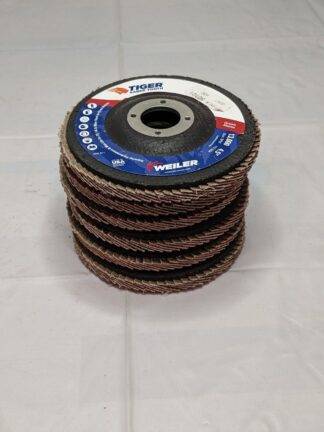 WEILER Flap Disc: 7/8″ Hole, 40 Grit, Ceramic, Type 29 Qty 6 50101