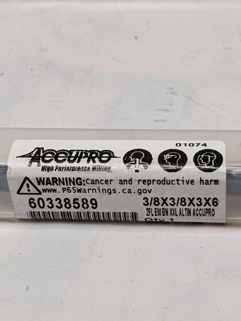 ACCUPRO Ball End Mill: 0.375″ Dia, 3″ LOC, 2 Flute 60338589
