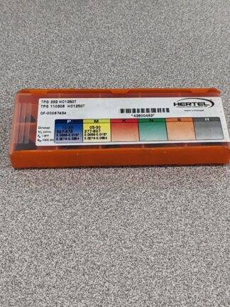 HERTEL Turning Insert: TPG222 HC1250T, Solid Carbide Qty 10 42800482