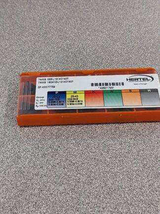 HERTEL Turning Insert: TNMG 333–L12 HC140T, Solid Carbide Qty 10 42801795