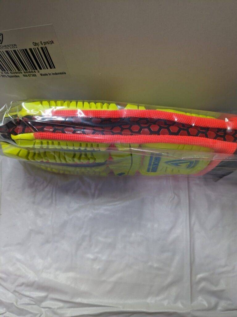 West Chester Impact Res. Work Gloves Hi-Viz Dotted Palms Size XL Qty 6 87010/XL