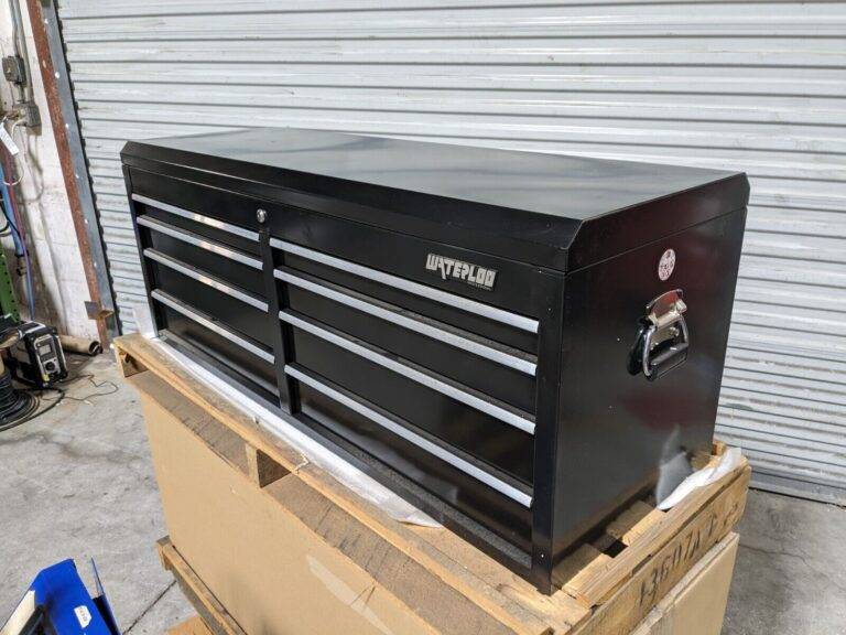 Waterloo Top Chest Tool Box 8 Drawer 51" x 18" x 20" Steel Black PCH-528BK