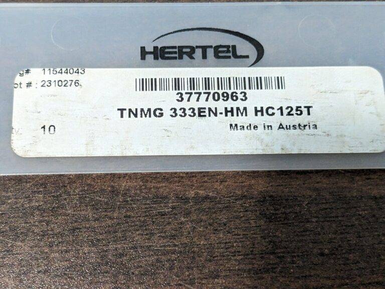 HERTEL Turning Insert 10pk TNMG 333EN–HM HC125T, Carbide 1000290