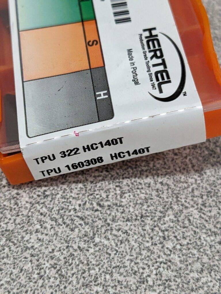 HERTEL Turning Insert: TPU322 HC140T, Solid Carbide Qty 10 42800607