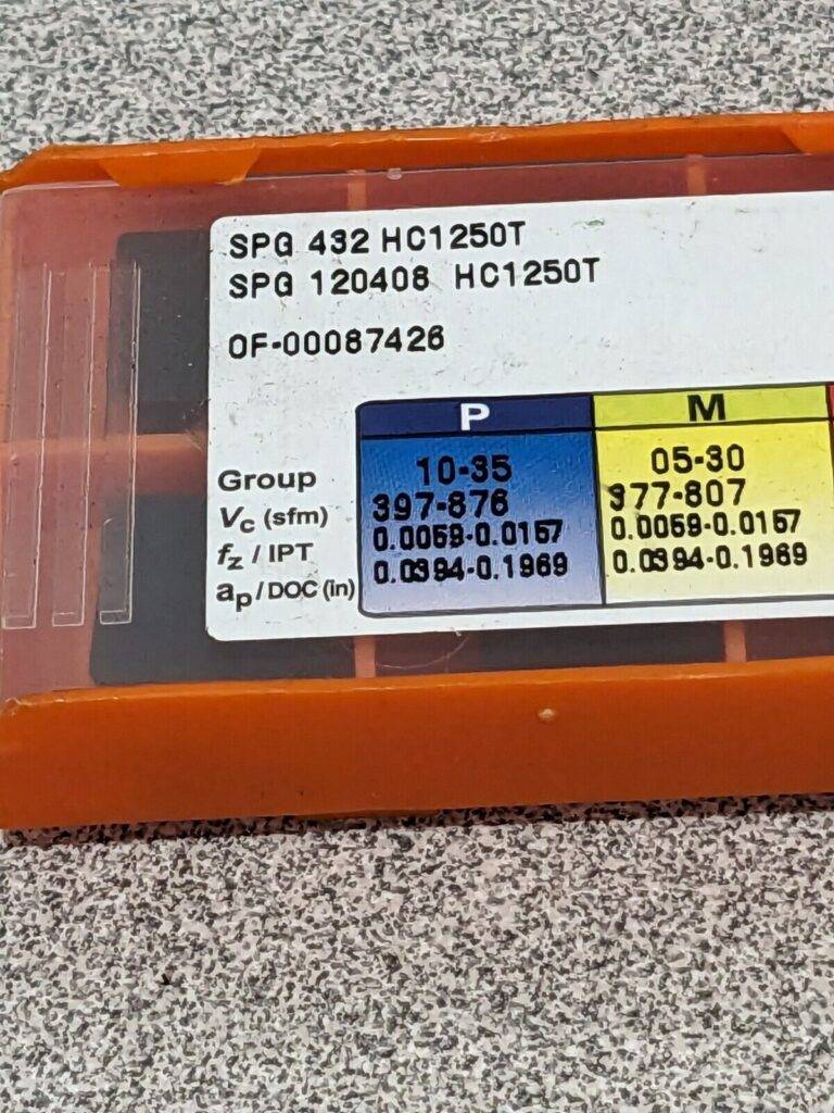 HERTEL Turning Insert: SPG432 HC1250T, Solid Carbide Qty 10 1002376