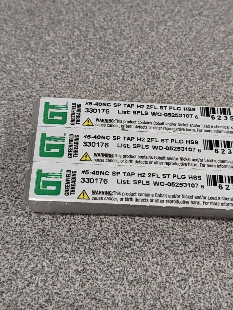 Greenfield Spiral Point Tap: UNC, 2 Flutes, Plug, 2B Qty 7 330176