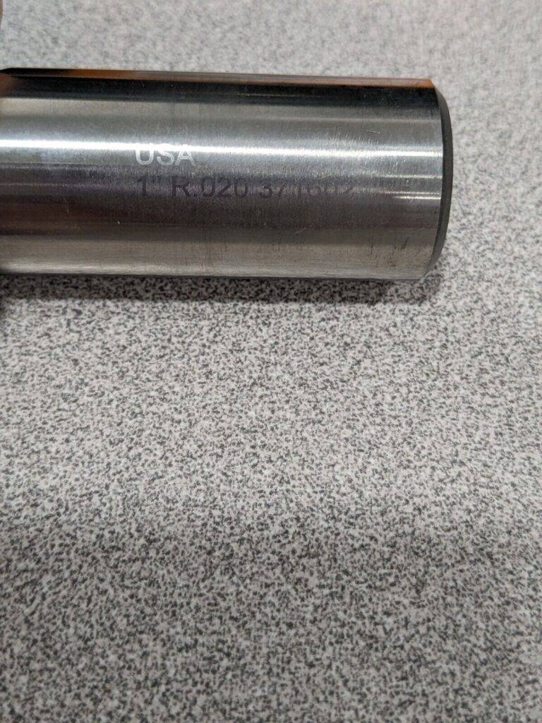 HERTEL Corner Radius End Mill: 1″ Dia, 2″ LOC, 4FL, 0.0200″ Radius 89338164