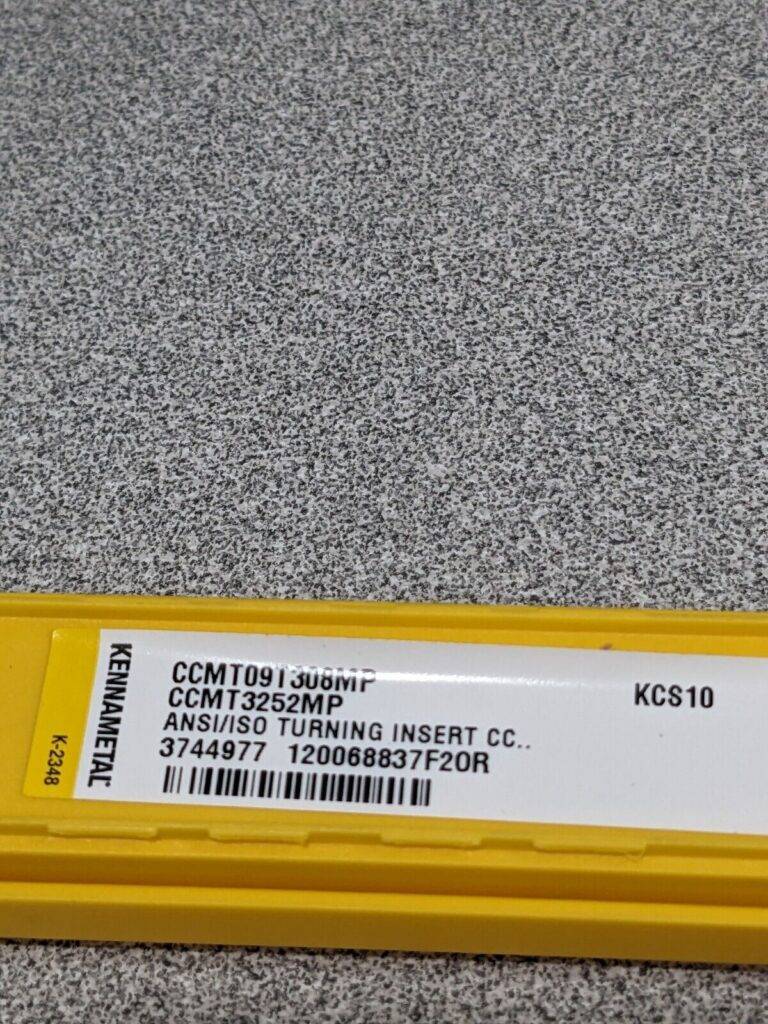 KENNAMETAL Turning Insert: CCMT3252MP KCU10, Solid Carbide Qty 5 3744977