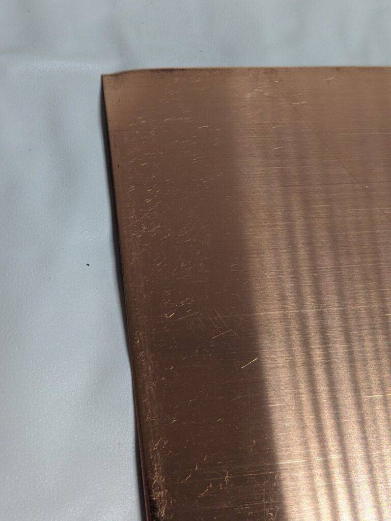 Copper Sheet 0.021" Thick x 12" Wide x 24" Long, Alloy 110 XCUFLR071461x2