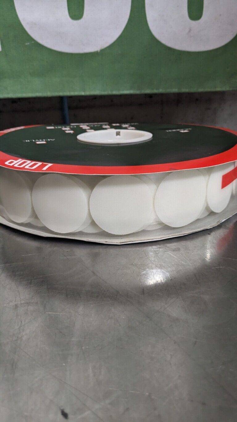 TAPE LOGIC Hook & Loop Shape Dot Color White Piece Diameter 1-7/8 HLT166