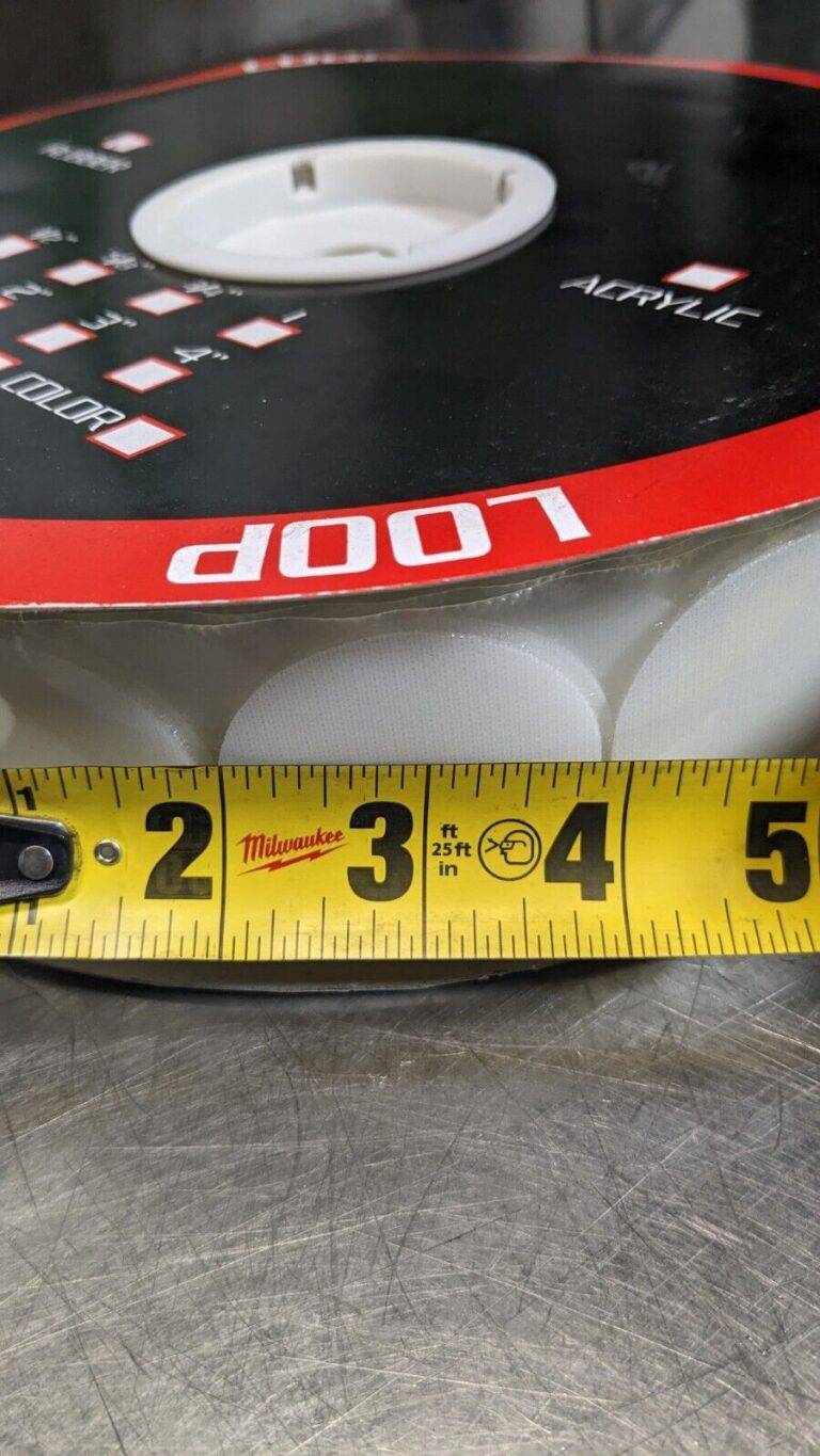 TAPE LOGIC Hook & Loop Shape Dot Color White Piece Diameter 1-7/8 HLT166