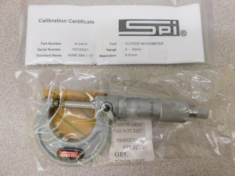 Mechanical Outside Micrometer 0 to 25mm Range, 0.01mm Graduation 14-240-6