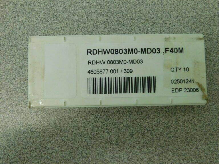 Seco Carbide Milling Inserts 10Pk RDKW0803M0 M03 Grade F40M 23006