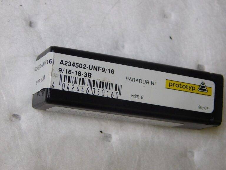 Walter Prototyp HSS Plug Tap 9/16”-18 UNF RH 4Fl RH 7/16” Shk A234502-UNF9/16