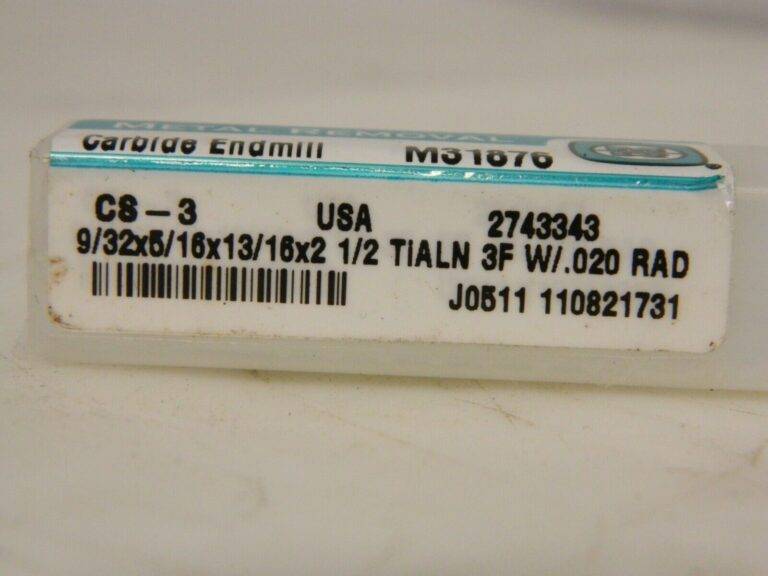 Metal Removal End Mill 9/32"x 5/16"x13/16"x2-1/2" 3F Carbide Tialn M31876
