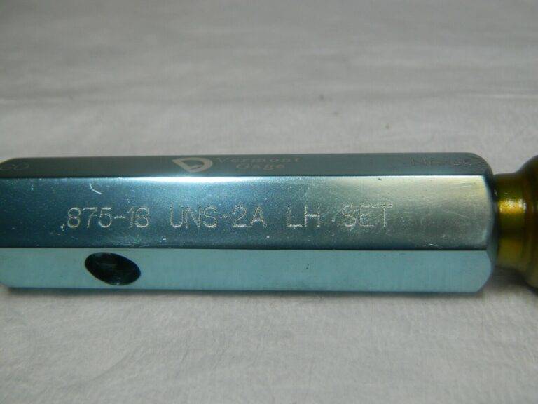 Vermont Gage Work Plug Assembly for LFC.875-18 UNS 2A LH Go NoGo CUTOM555