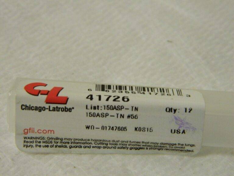Chicago Latrobe High Speed Steel Jobber Drill #56 135° TiN QTY 24 41726