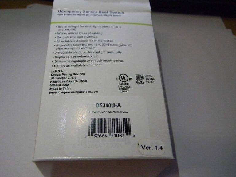 Cooper Wiring Devices Infrared Wall Switch 1,000 Sq Ft. #OS310U-A
