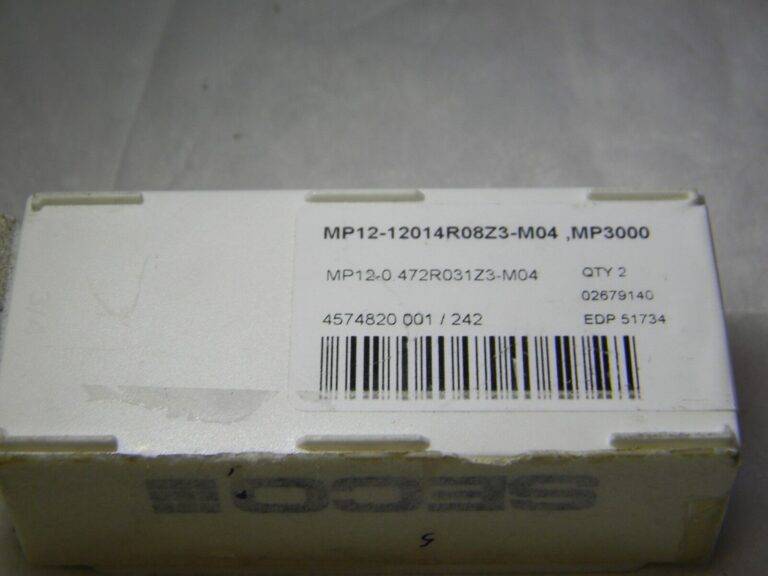Seco Carbide Milling Tip Inserts MP12-12014R08Z3-M04 Grade MP3000 Qty 2 51734
