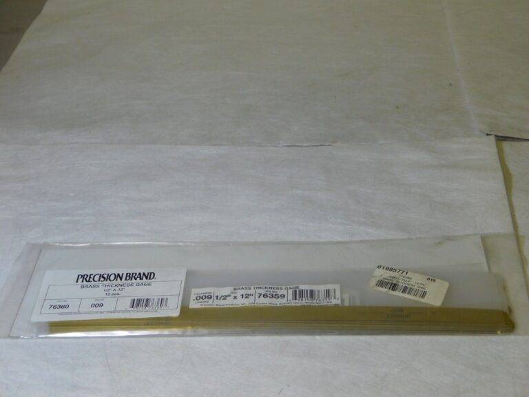 Precision Brand 0.009” Brass Thickness Gage 1/2” x 12” Blades (Pack of 12) 76360