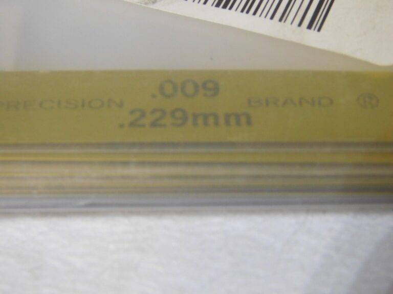 Precision Brand 0.009” Brass Thickness Gage 1/2” x 12” Blades (Pack of 12) 76360