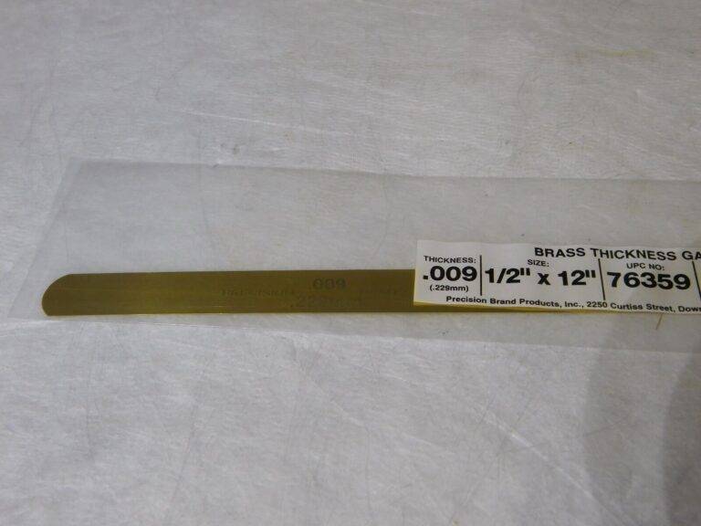 Precision Brand 0.009” Brass Thickness Gage 1/2” x 12” Blades (Pack of 12) 76360