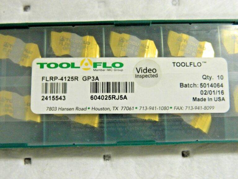 Tool-Flo Carbide Grooving Inserts FLRP4125R Grade GP3A Qty 10 604025RJ5A