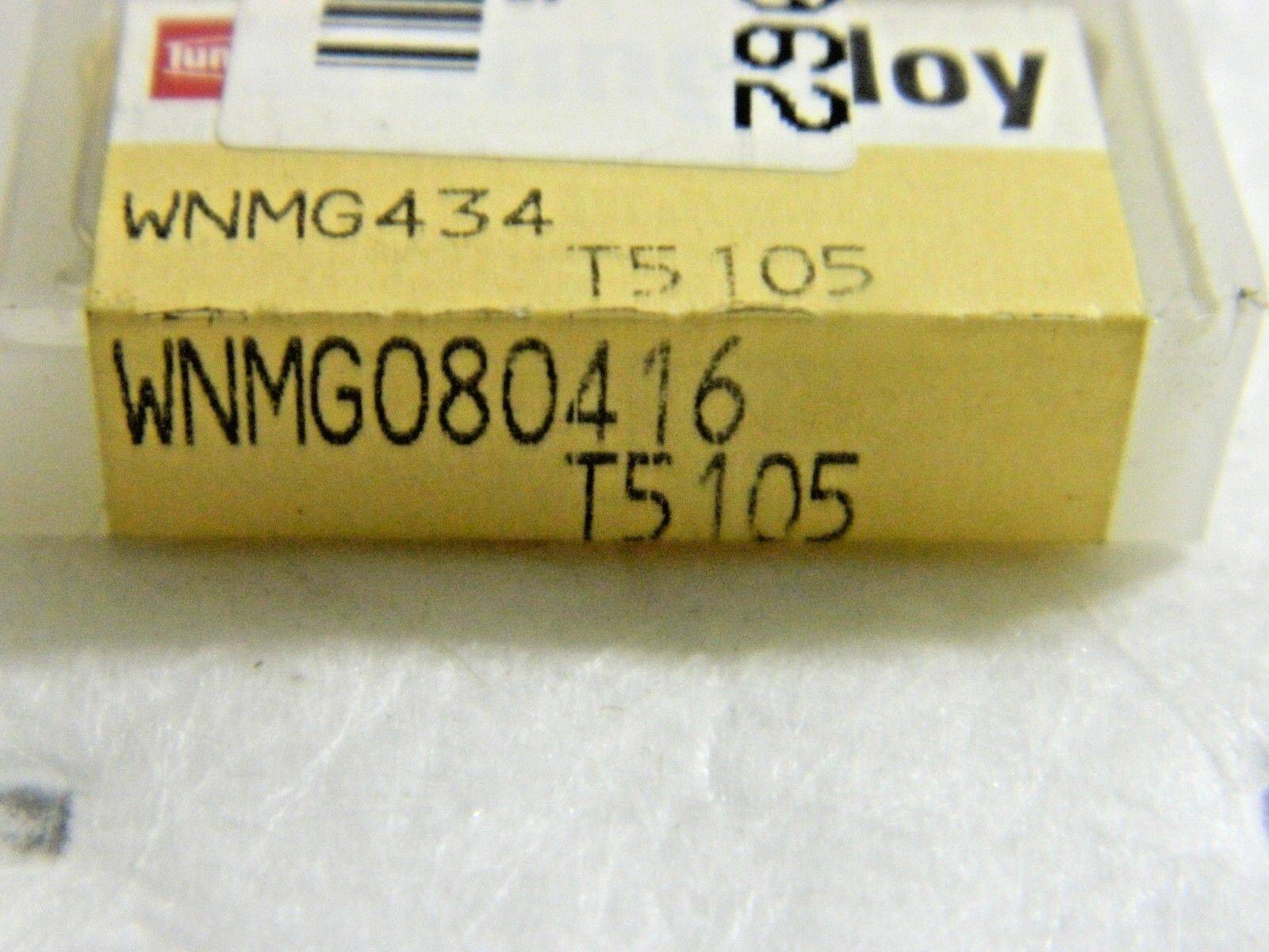 Tungaloy Carbide Turning Inserts WNMG434 Grade T5105 Qty 10 6852931