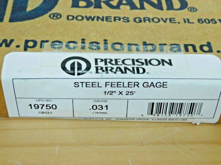 Precision Brand Steel Feeler Gage 0.031"Thick 1/2" Wide Qty 2 (25 Ft Roll) 19750