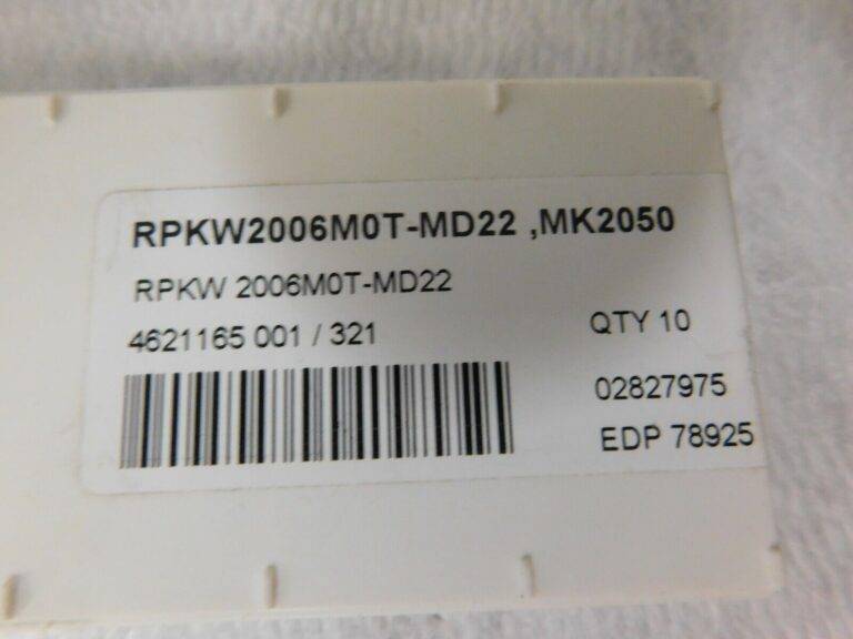 Seco RPKW2006M0 MD22 Grade MK2050 Carbide Milling Insert QTY 10 78925