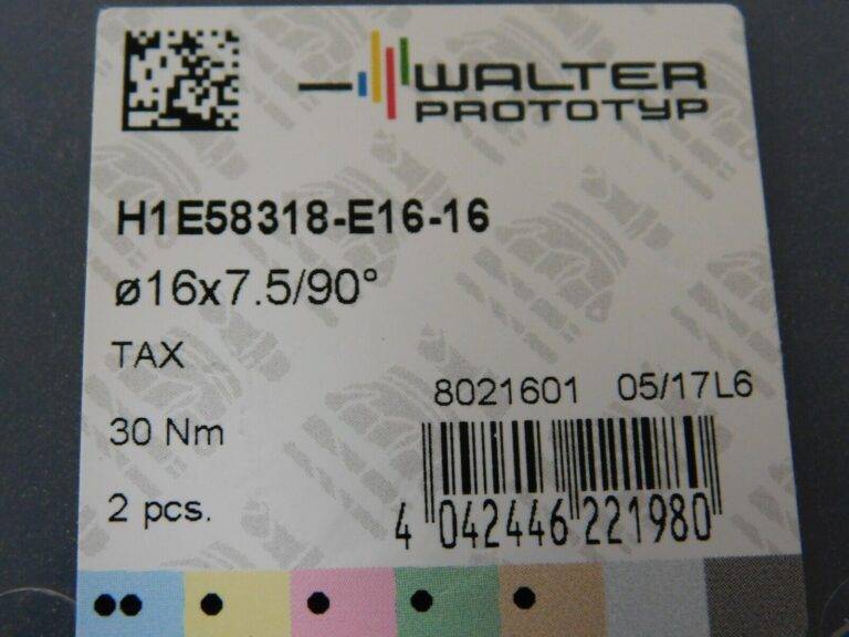 Walter-Prototyp H1E Carbide Chamfer Milling Tip Insert 6068770