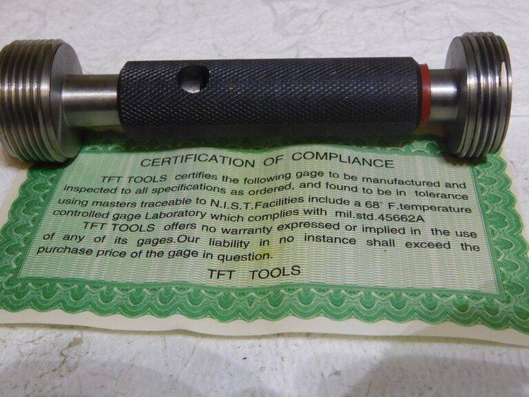 TFT Tools Double End Plug Thread Gage 1-1/2-12 UNF Class 3B GO/NOGO 2614-9612