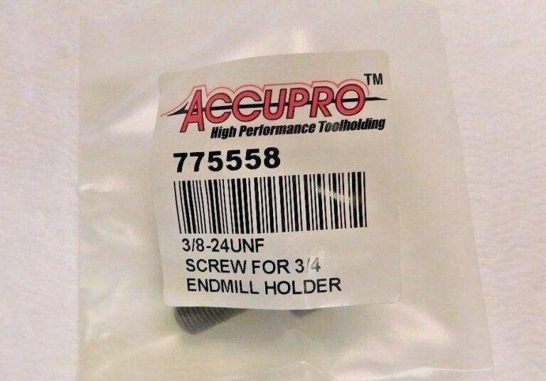 Accupro Screw for 3/4" End Mill Holder 3/8"-24 UNF Qty 3 775558